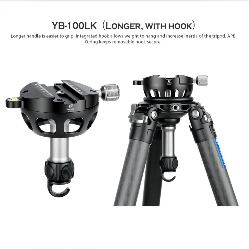 Stativový půlkulový nivelační adaptér se šroubovací svorkou Leofoto 75mm (L)