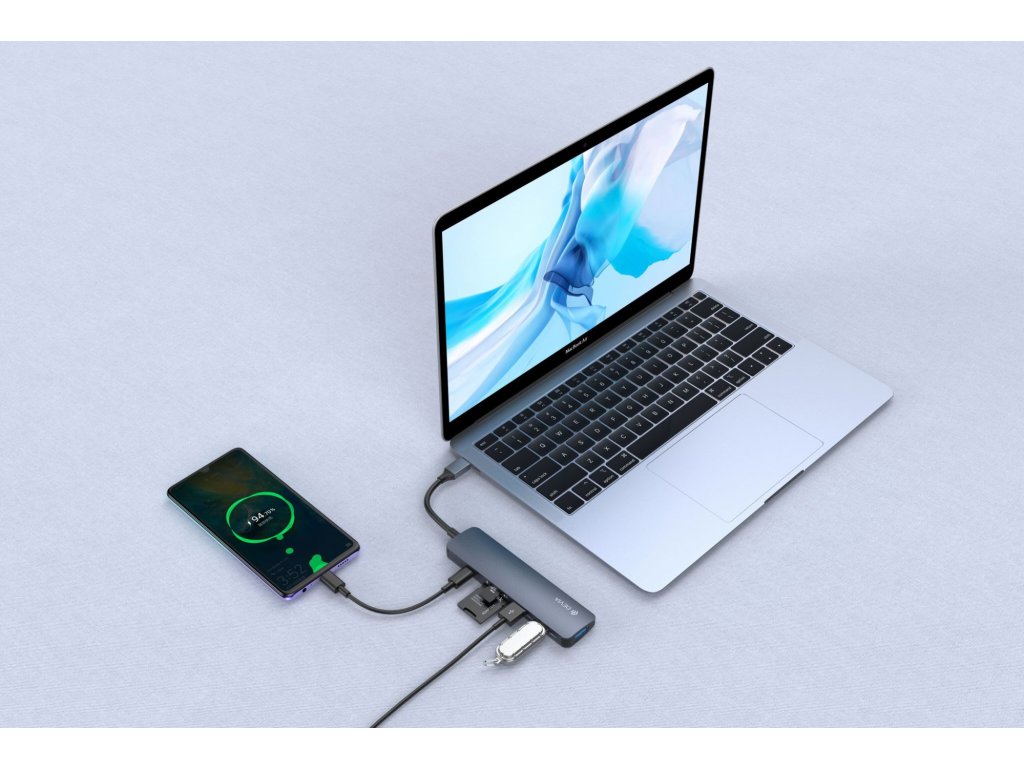 DEVIA HUB type-C-USB-čtečka 5v1