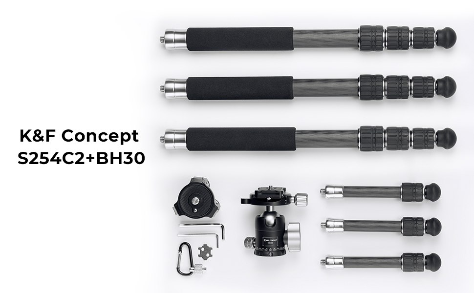 Profesionální modulární karbonový stativ K&F Concept S254C2+BH30