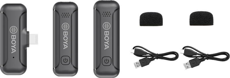 Bezdrátový mikrofon BY-WM3T2-U1 - 2.4G Mini Wireless Microphone - for iOS devices 1+2