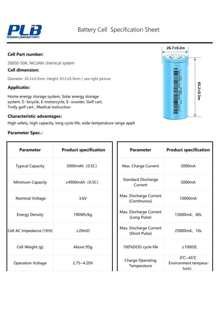 Nabíjecí Li-ion baterie Sofirn 26650 5500mAh, 5C nejen pro LED svítilny, flat top