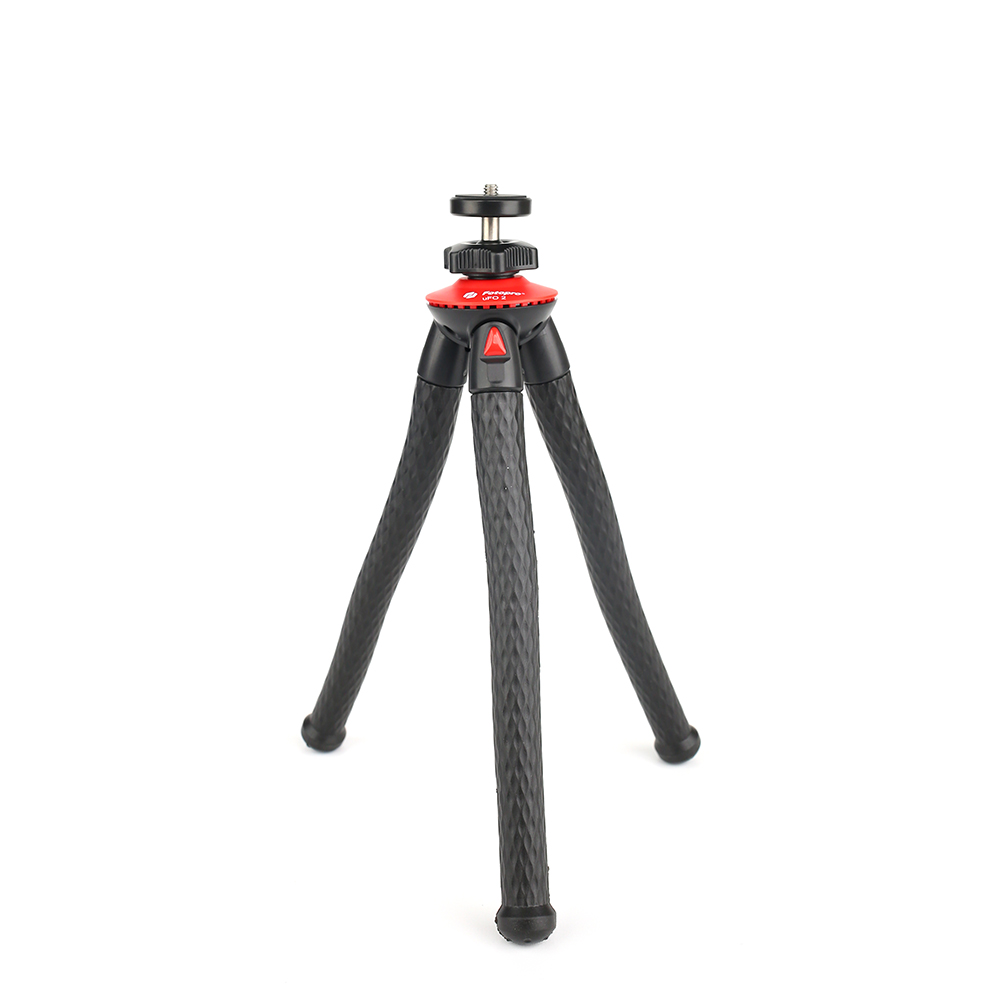 Flexibilní stativ pro fotoaparáty, kamery a telefony, Fotopro UFO 2 Black/Red Tripod with Phone & GoPro Mount