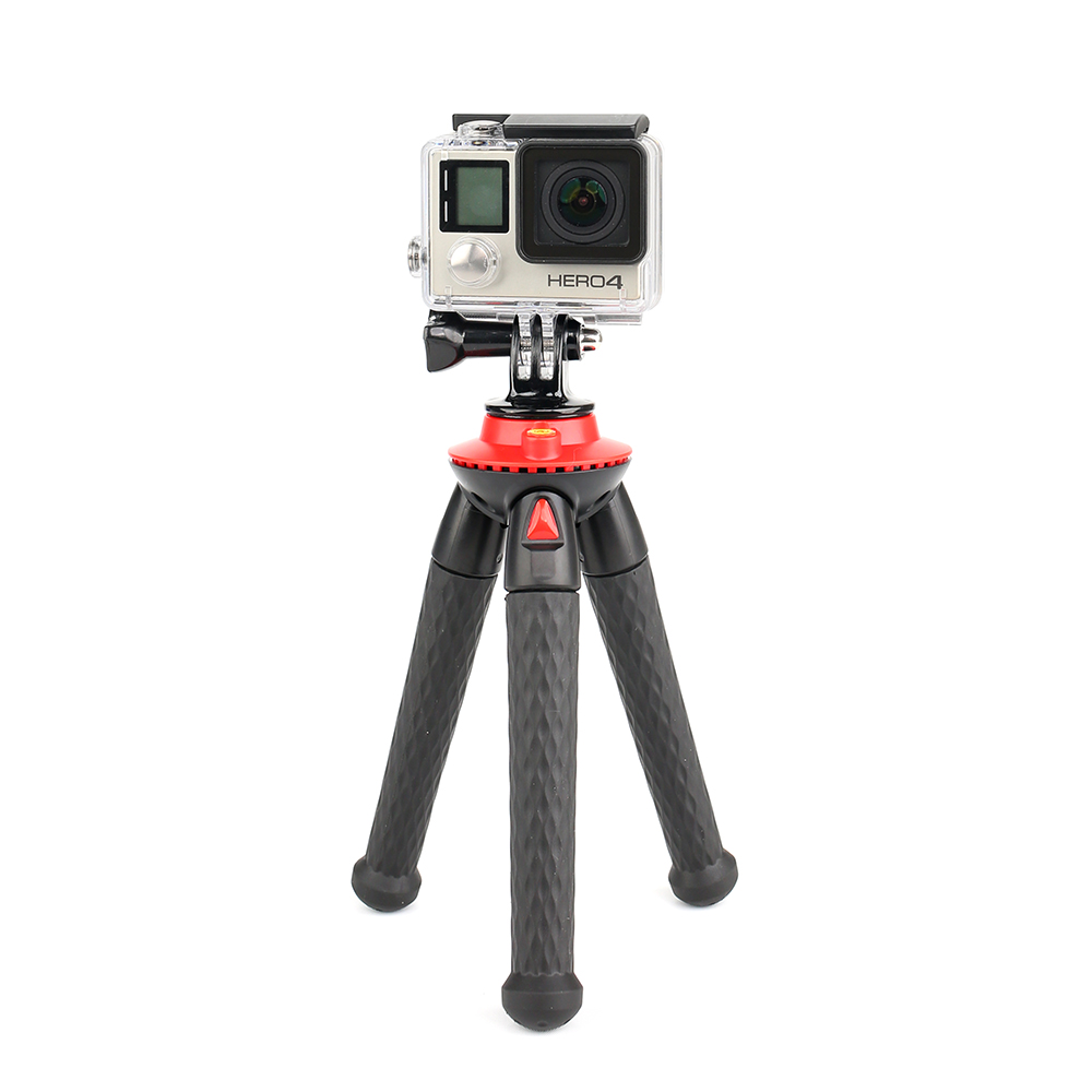 Flexibilní mini stativ pro fotoaparáty, kamery a telefony, Fotopro UFO MINI Black/Red Tripod with Phone & GoPro Mount