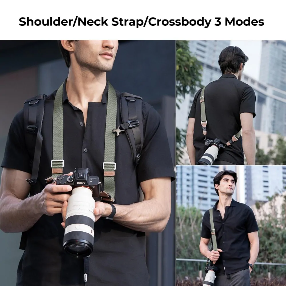 K&F Concept Alpha strap rychloupínací popruh na fotoaparát zelený