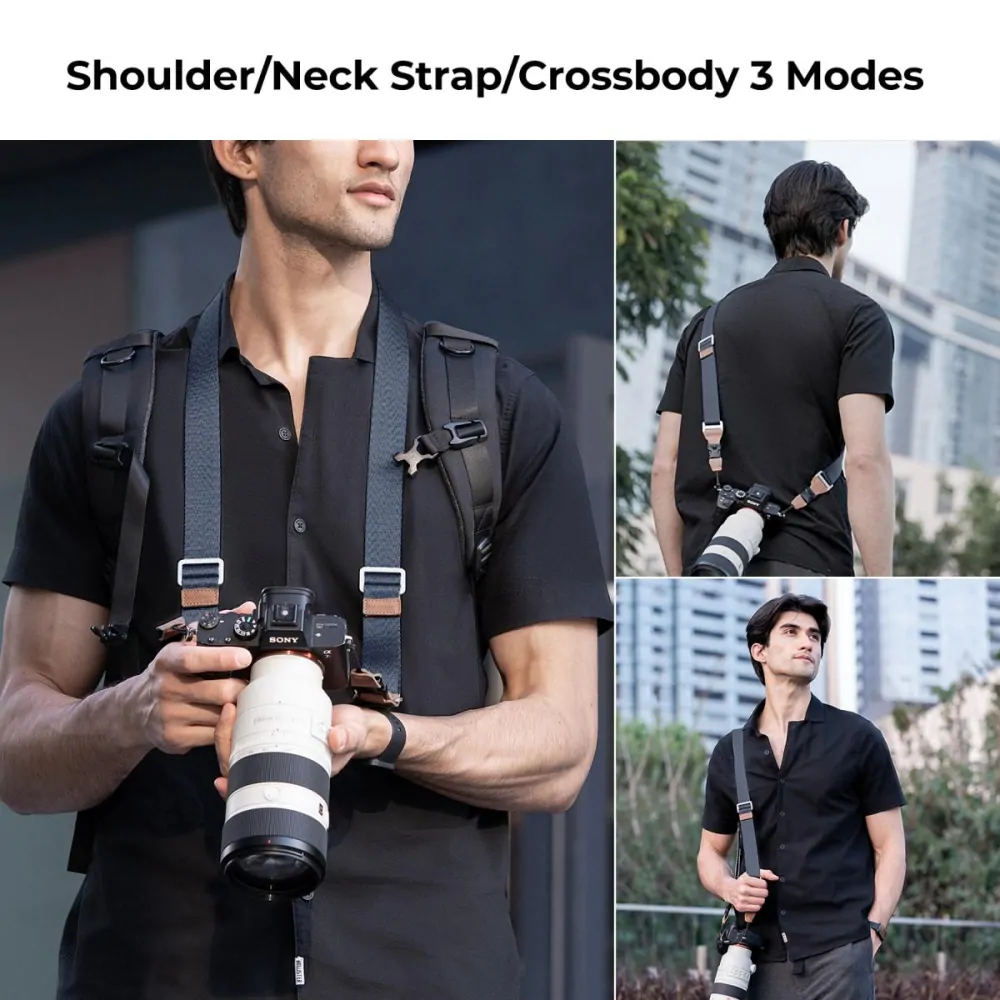 K&F Concept Alpha strap rychloupínací popruh na fotoaparát tmavě modrý