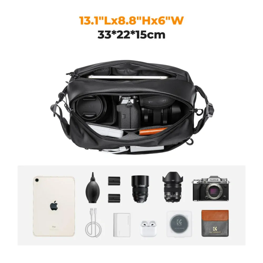 Foto brašna K&F Concept Alpha Sling bag 10L tmavě zelená
