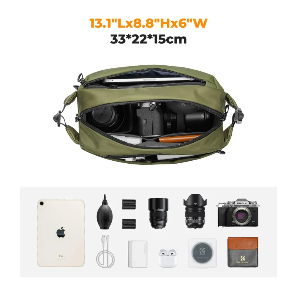Foto brašna K&F Concept Alpha Sling bag 10L zelená