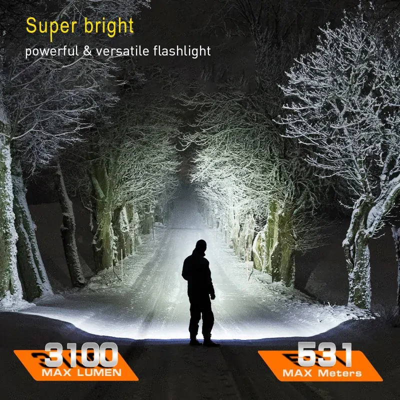 Taktická svítilna Sofirn C8L, 3100 lumenů, bez akumulátoru