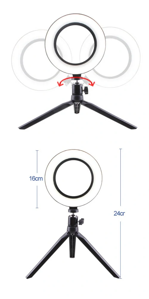 Kruhové světlo 160mm s malým stativem