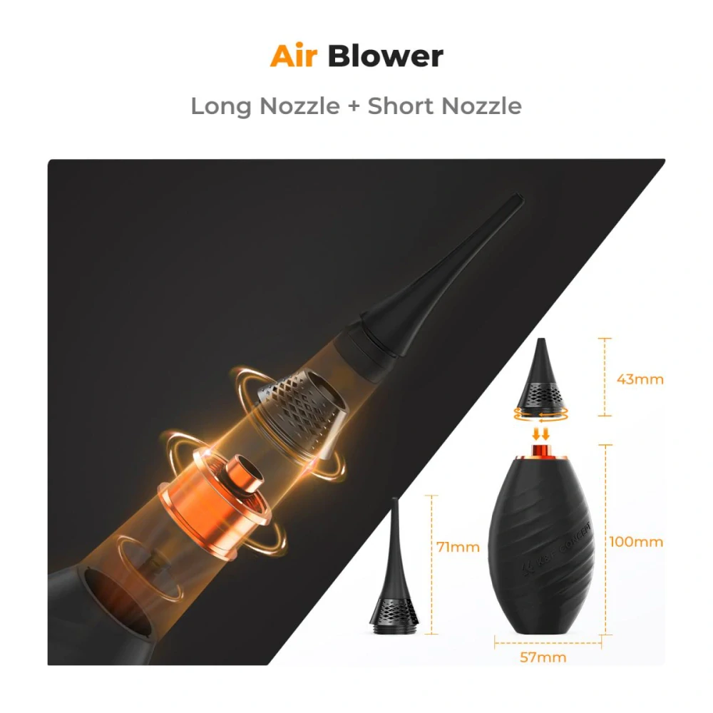 K&F Concept Fotografický výkonný balónek, set dlouhé i krátké trysky