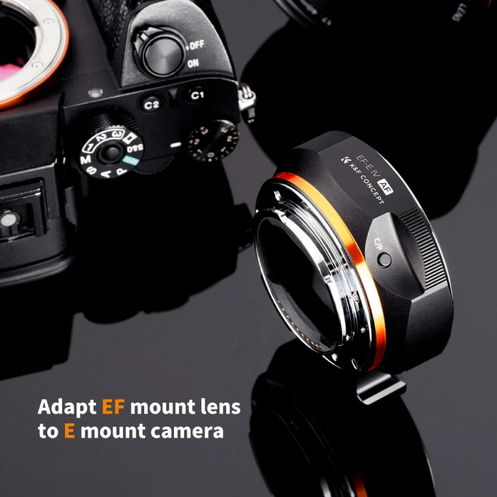 K&F Concept automatická redukce z Canon EF/EF-S na Sony E