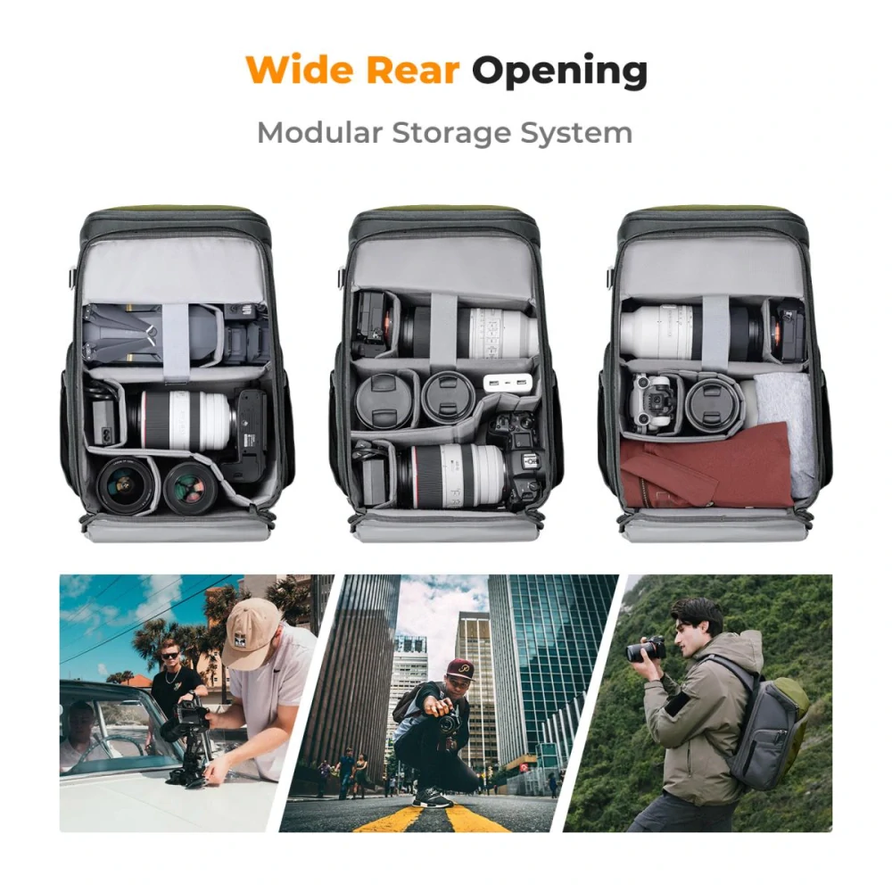 Modulární fotobatoh K&F Concept Camera Alpha Backpack Air 25l zelený