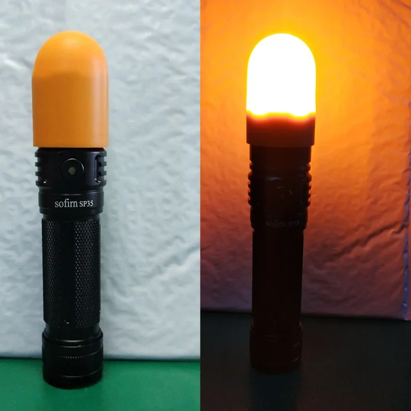 Výstražný oranžový difuzér Sofirn pro svítilny, průměr 25mm, délka 43mm