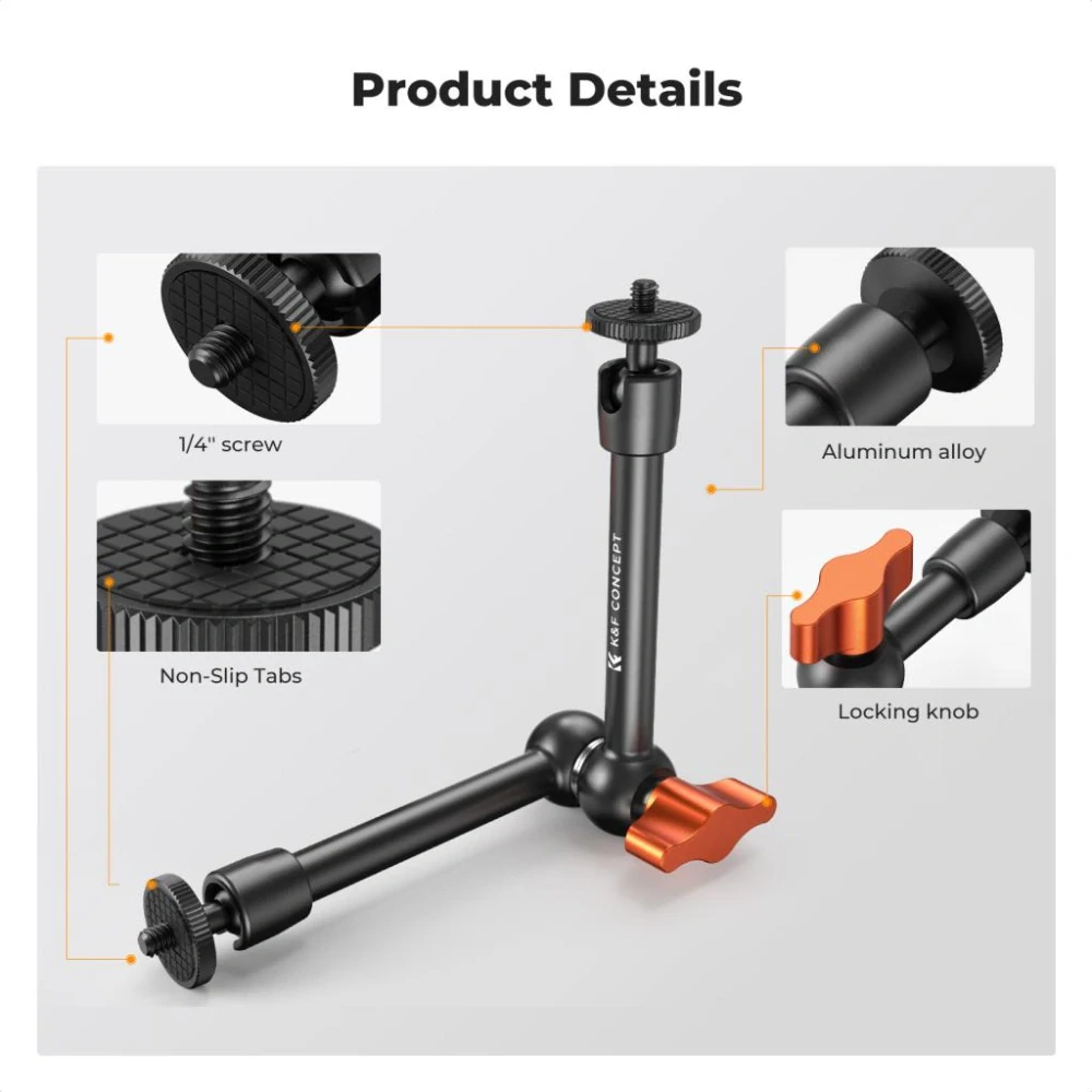 Univerzální kloubové rameno K&F Concept Magic Arm 9,8" s 1/4" závity MS32