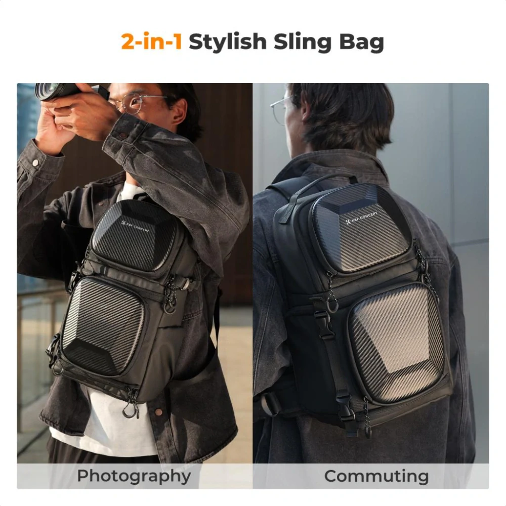 Foto batoh K&F Concept Sling Bag 10L Urban Wander 02 Černá