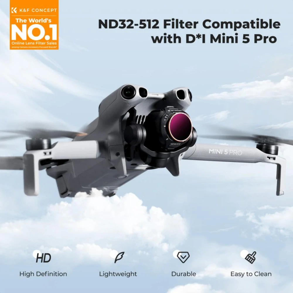 K&F Concept Variabilní ND filtr ND32-512 pro DJI Mini 5 Pro