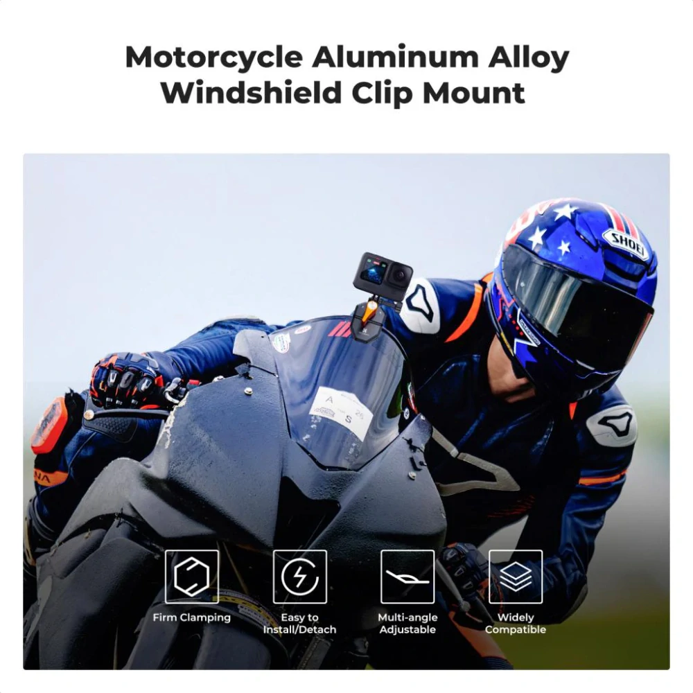 K&F Concept Kovový držák na motocykl pro akční kamery