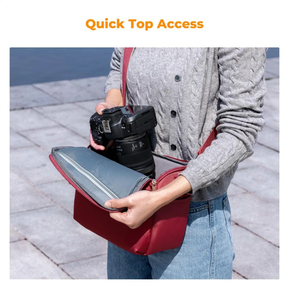 Foto brašna K&F Concept Sling Bag 5L Urban Wander červená