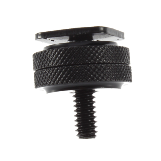 Šroub do sáněk blesku cold shoe 1/4" a 2 matice