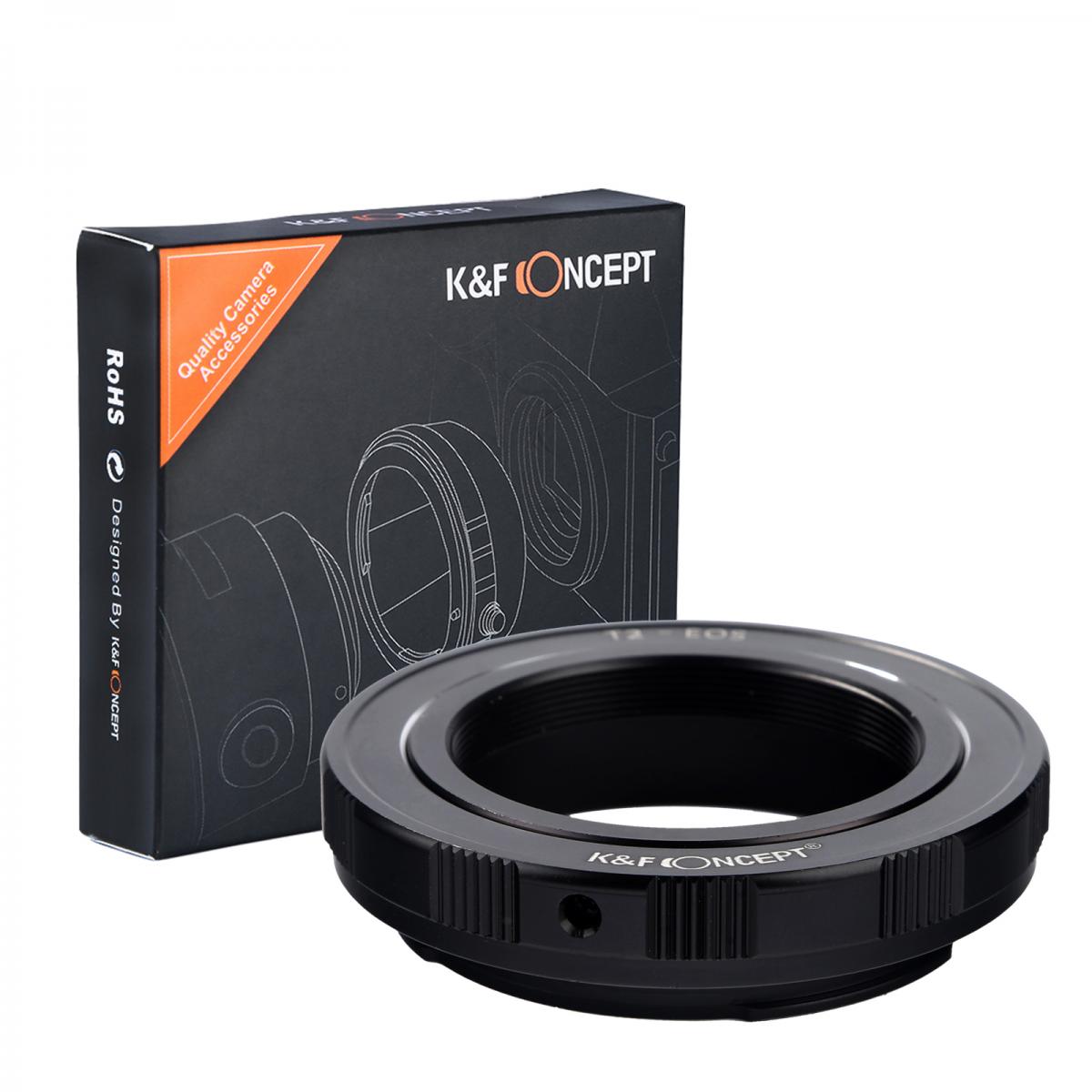 Adaptér K&F Concept z objektivu T2 na Canon EOS