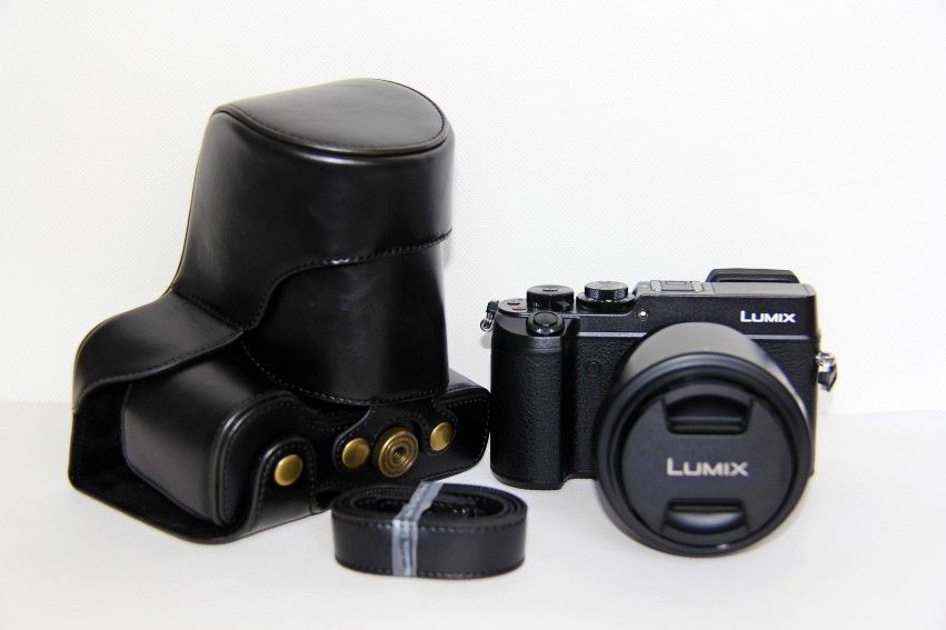 Kožené pouzdro pro PANASONIC LUMIX DMC-GX8 černé