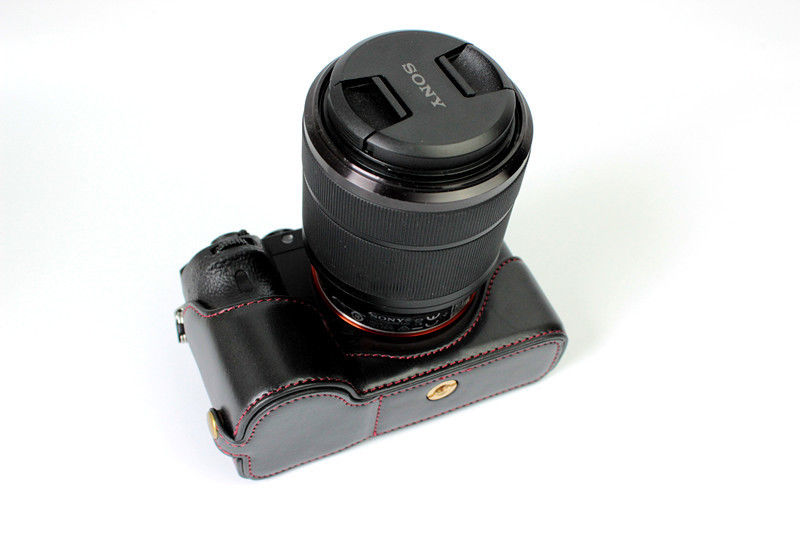 Kožené pouzdro pro SONY ALPHA A7 / A7R / A7S MARK II černá