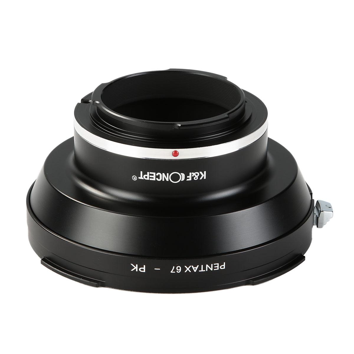 Redukce K&F Concept z objektivu Pentax 67 na Pentax K