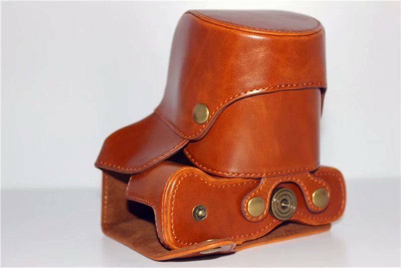 Kožené pouzdro pro Fujifilm X T3 světle hnědé