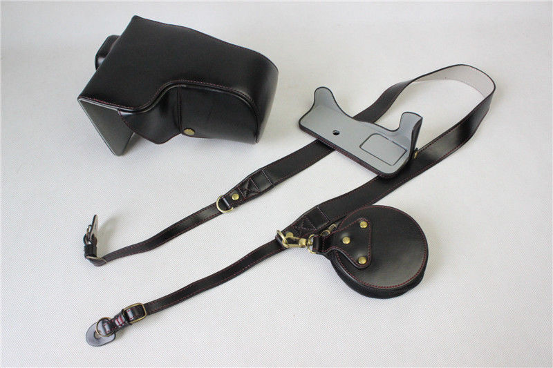 Kožené pouzdro pro PANASONIC Lumix DC-GH5S černé 