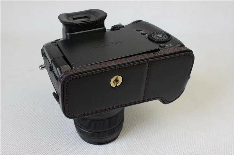 Kožené pouzdro pro PANASONIC Lumix DC-GH5 černé