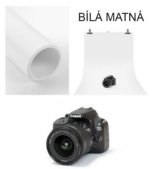 Studiové fotografické pozadí 120x200cm bílé