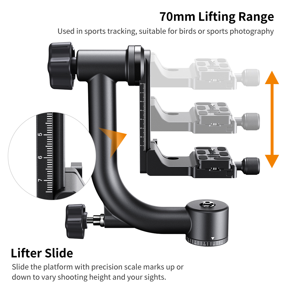 K&F Concept Gimbal stativová hlava
