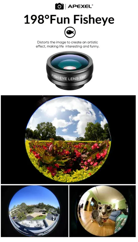 APEXEL kreativní sada objektivů s teleobjektivem pro mobilní telefony 