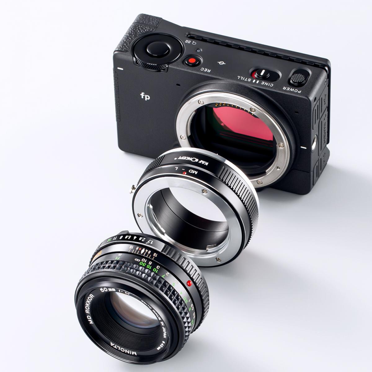 Redukce K&F Concept z objektivu Minolta (SR/MD/MC) na LEICA L