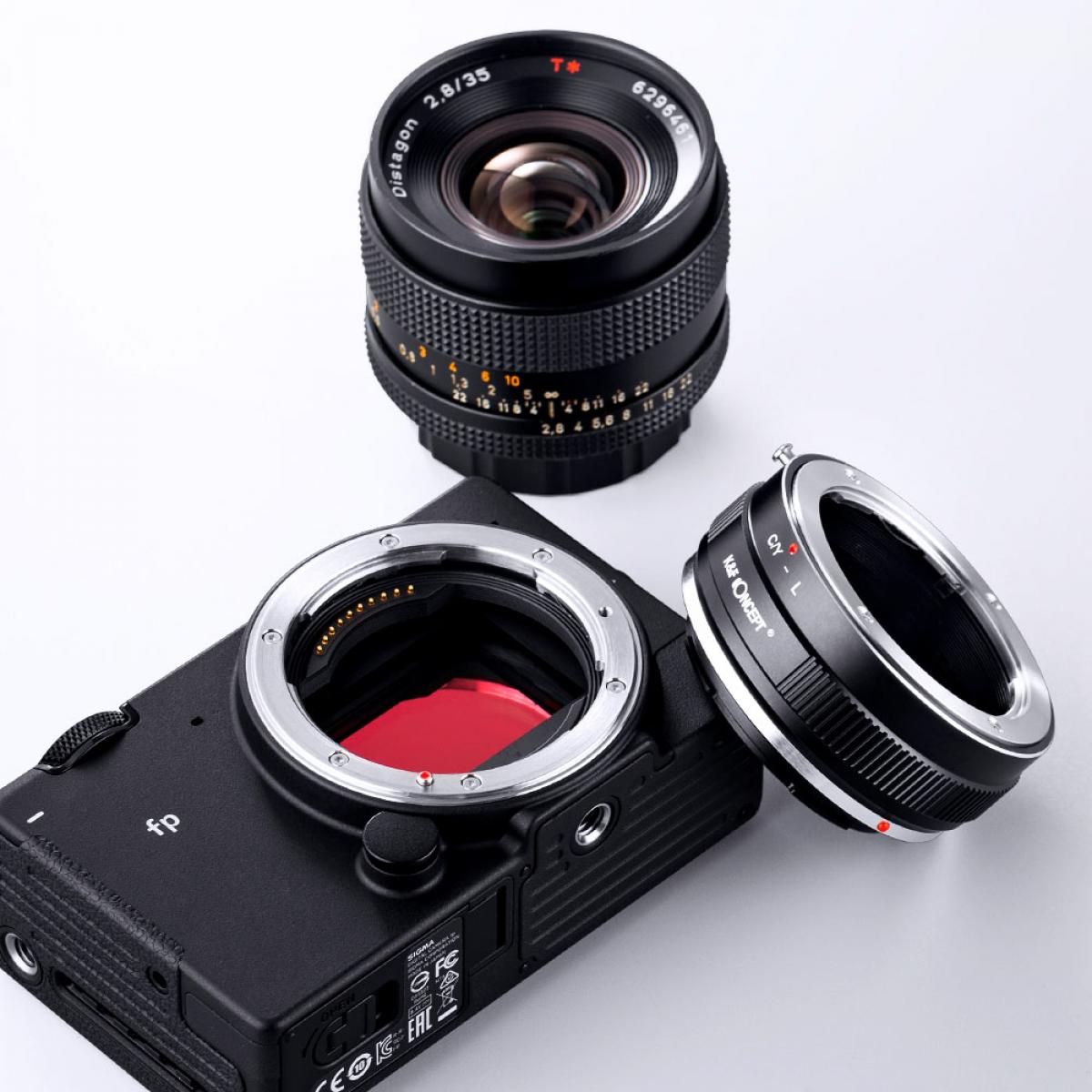 Redukce K&F Concept z objektivu Contax/Yashica (C/Y) na LEICA L