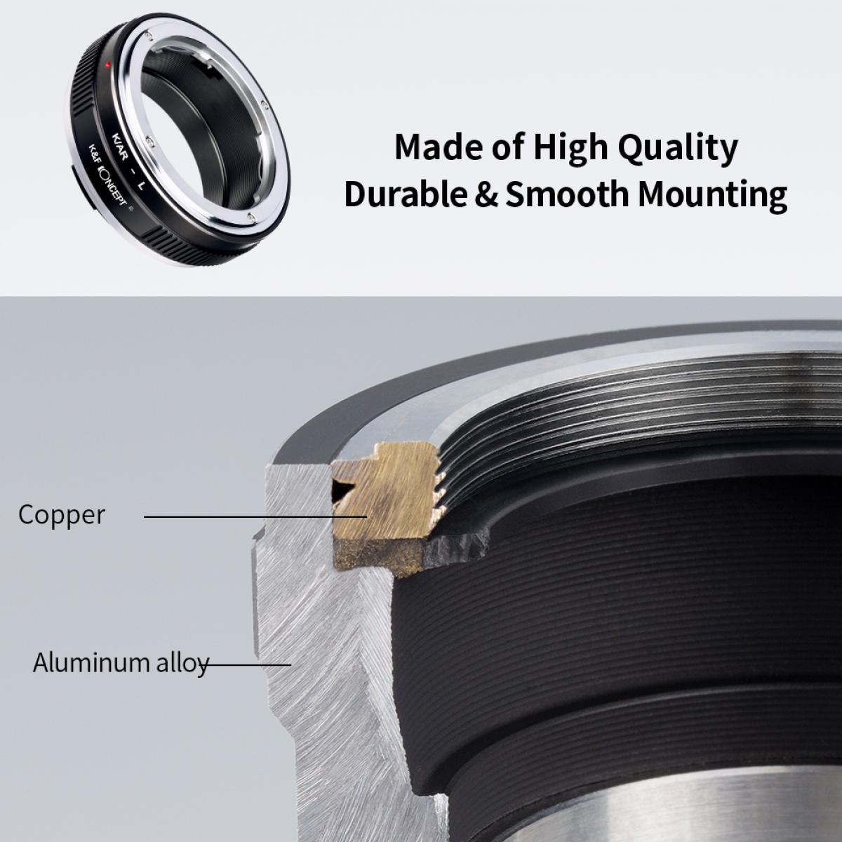 Redukce K&F Concept z objektivu M39 na LEICA L