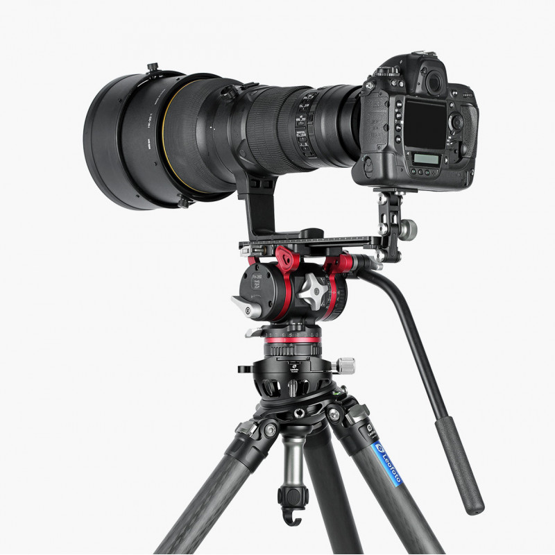 Stativový půlkulový nivelační adaptér se šroubovací svorkou Leofoto 75mm (L)