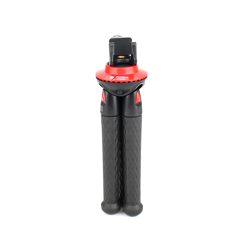 Flexibilní mini stativ pro fotoaparáty, kamery a telefony, Fotopro UFO MINI Black/Red Tripod with Phone & GoPro Mount