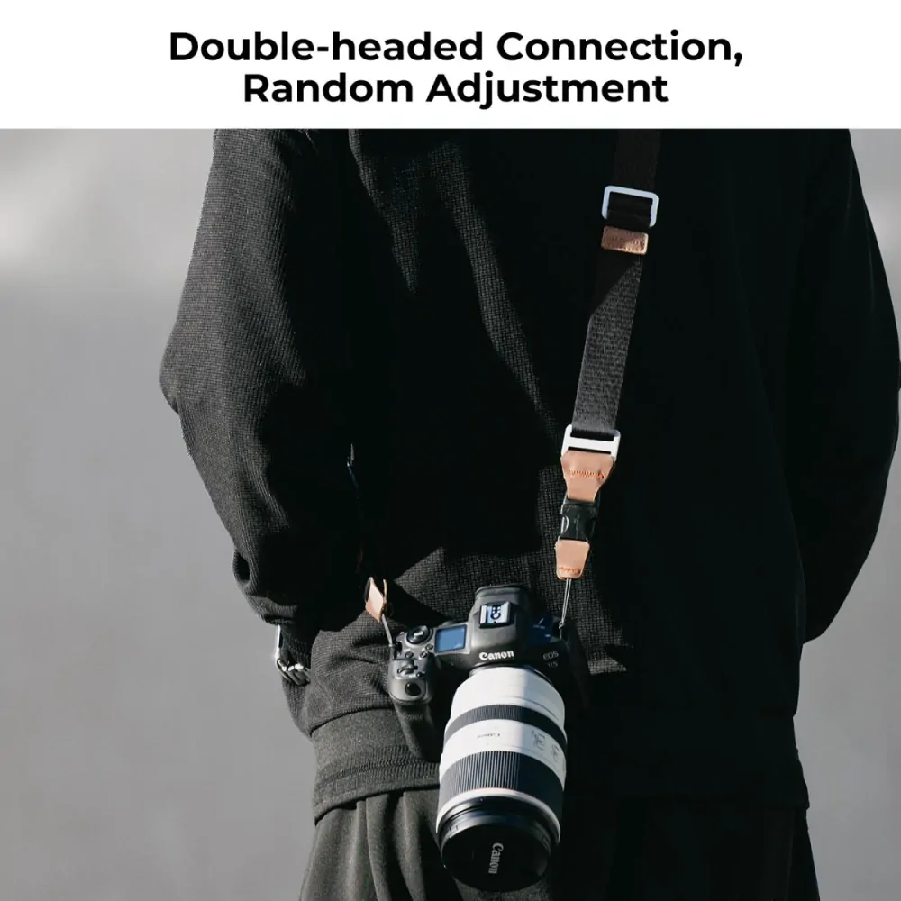 K&F Concept Alpha strap rychloupínací popruh na fotoaparát černý