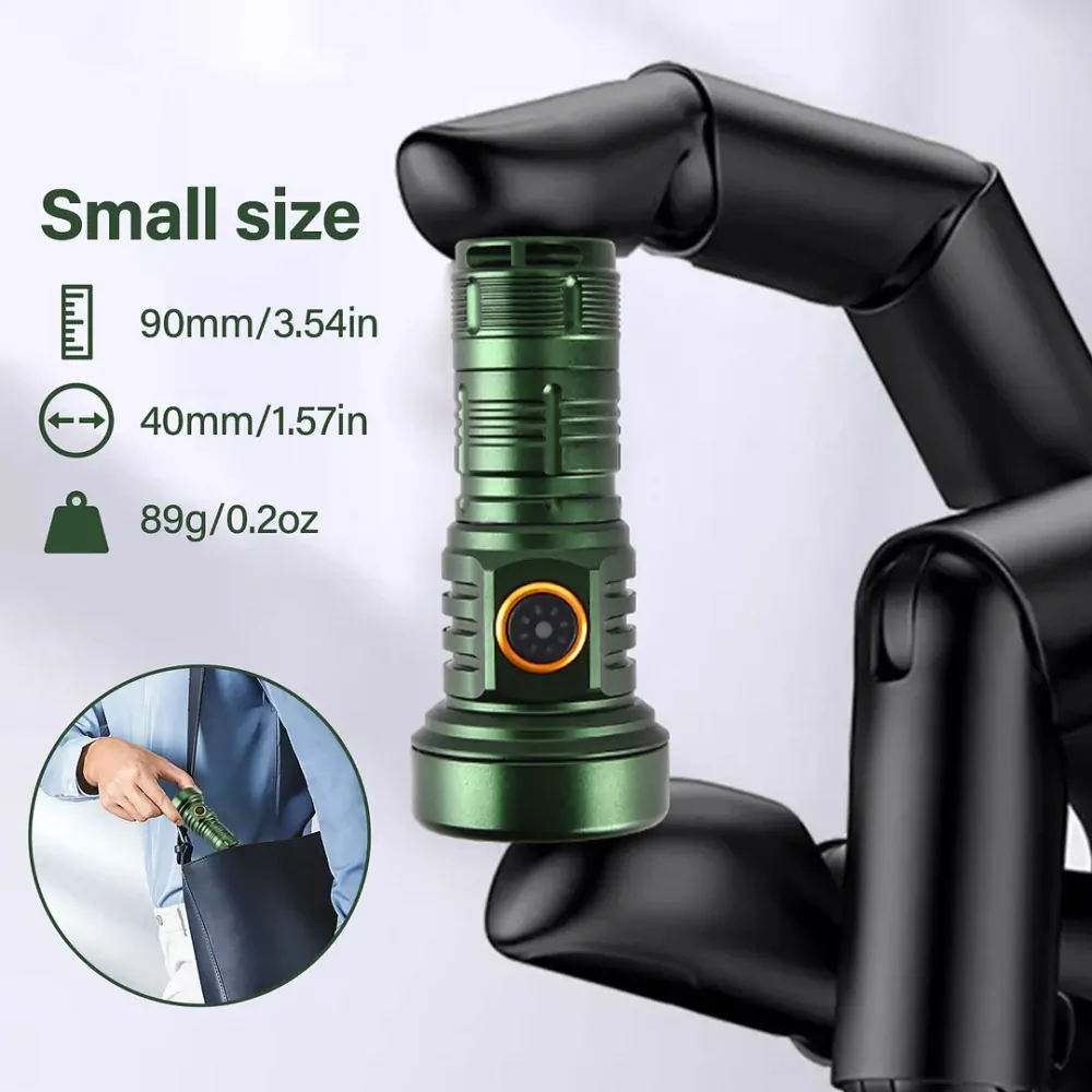 Nabíjecí EDC svítilna 2000 lumenů 5x LED s možností červeného světla, s akumulátorem