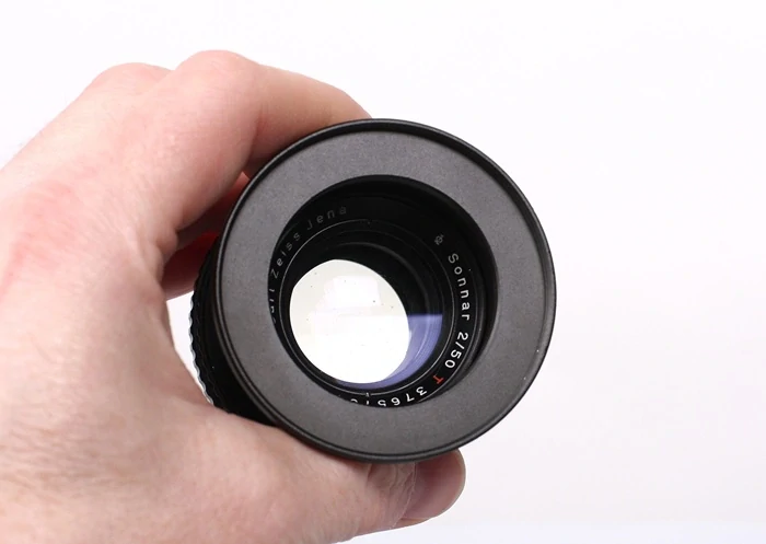 Cine vintage objektiv Carl Zeiss Jena Sonnar 2/50 T, adaptace pro Leica M