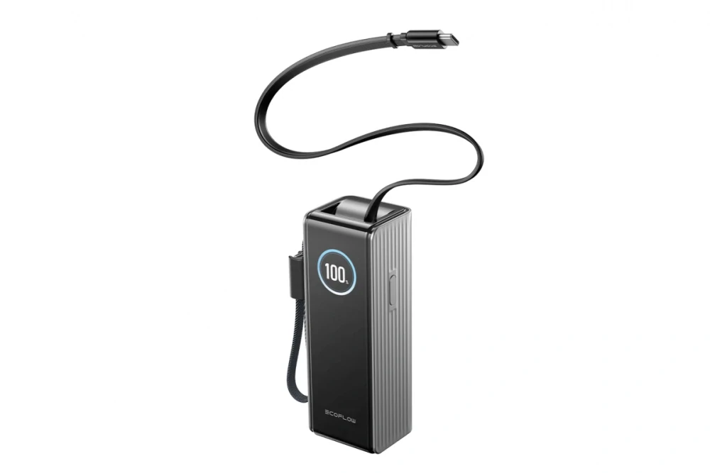 EcoFlow RAPID Power Banka (25000mAh,170W) 2x100W vestavěný USB-C kabel - stříbrná