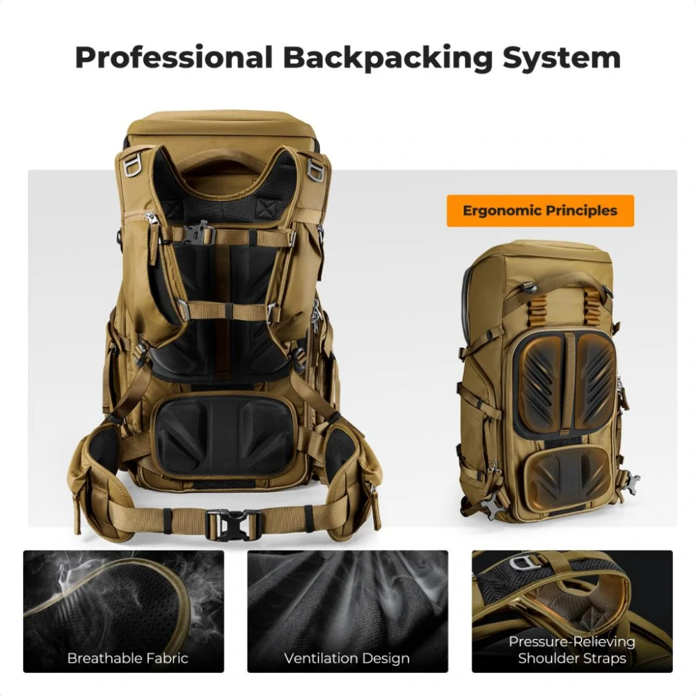 K&F Concept Star Wander 05 Champagne profesionální foto batoh 40L