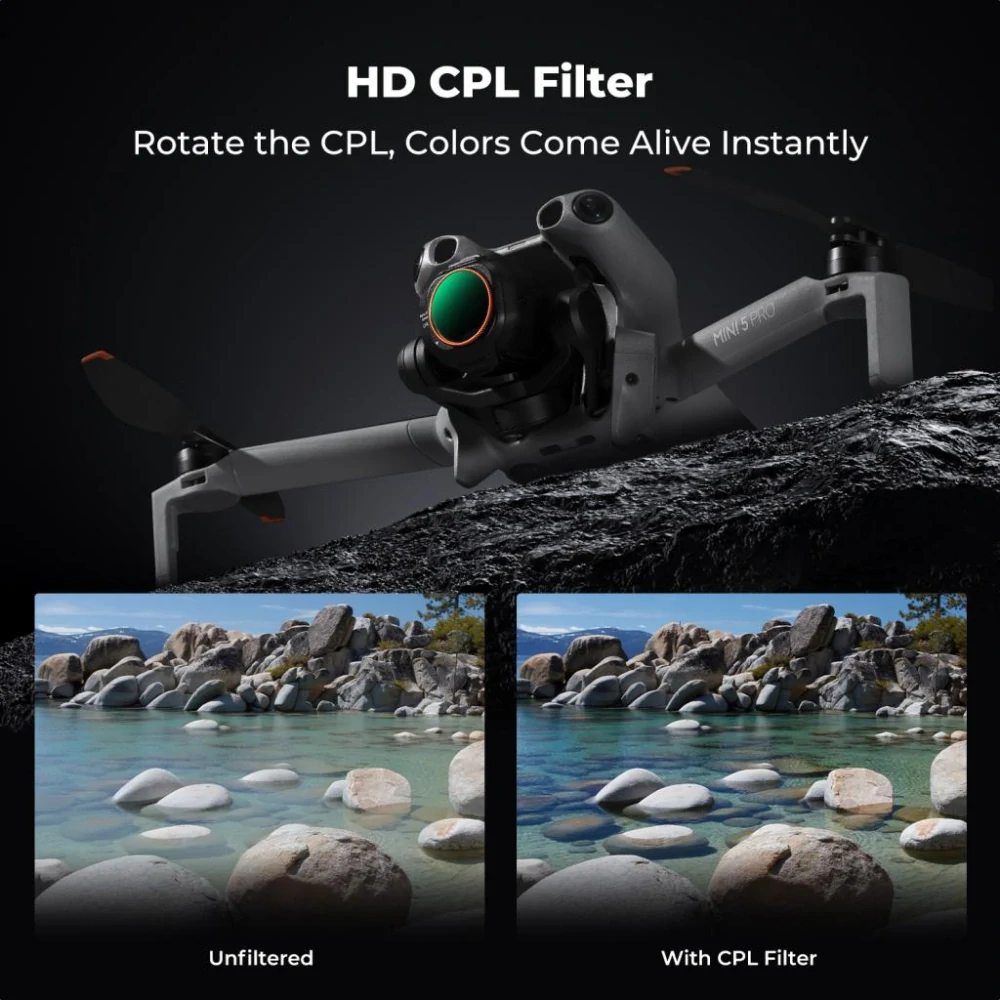 K&F Concept Sada CPL, VND a UV filtrů pro DJI Mini 5 Pro, 4 kusy