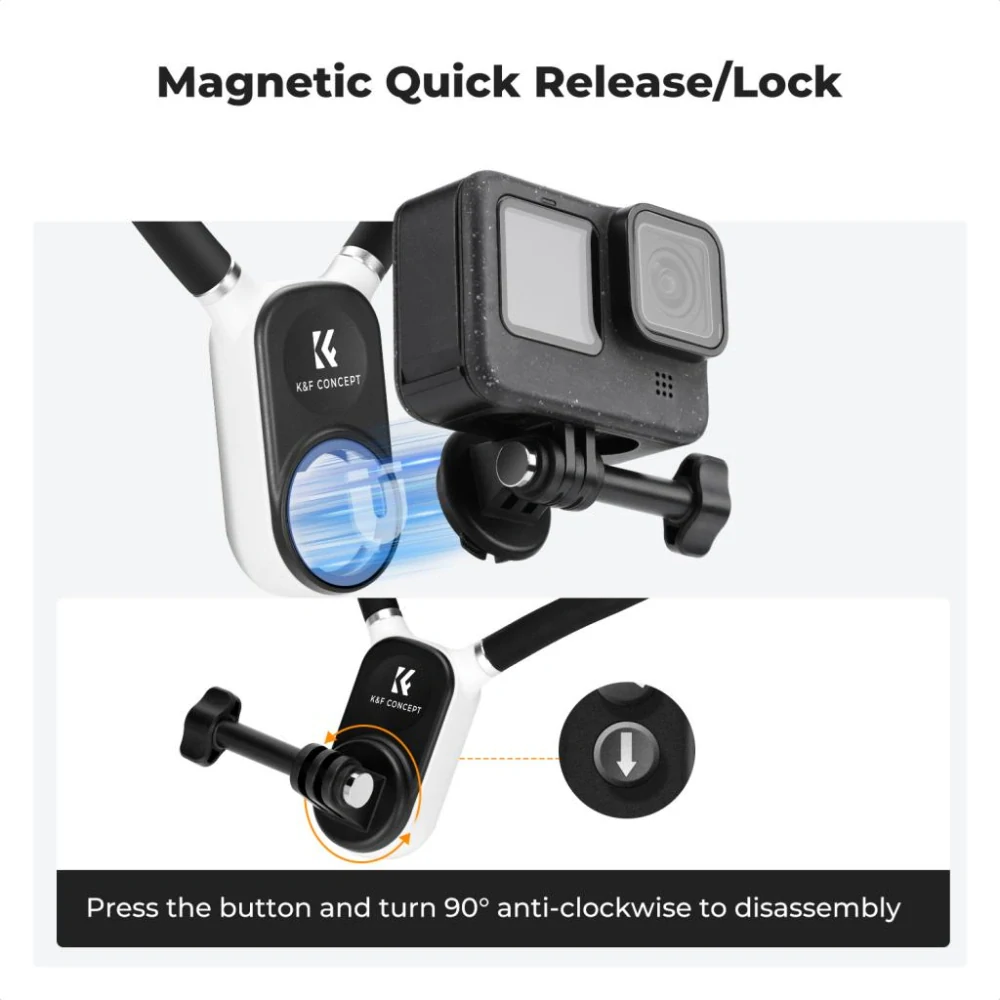 K&F Concept Magnetický držák na krk pro akční kamery a Osmo Pocket 3