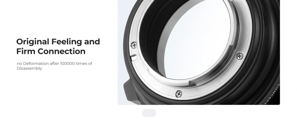 Redukce K&F Concept z objektivu PL na Sony E