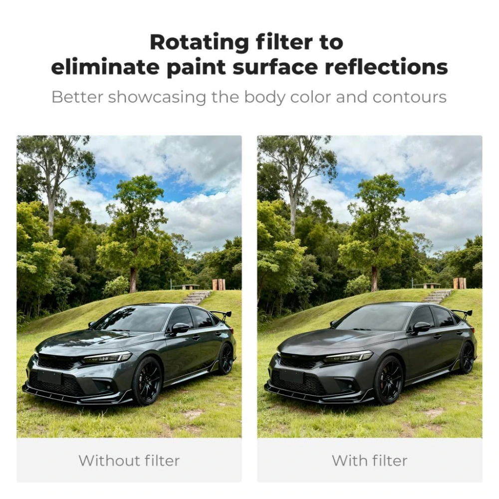 K&F Concept Polarizační CPL filtr 58mm s klipem pro mobilní telefony včetně odolného pouzdra