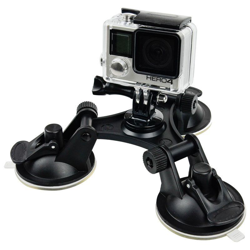 Stativ pro GoPro s třemi přísavkami na sklo 