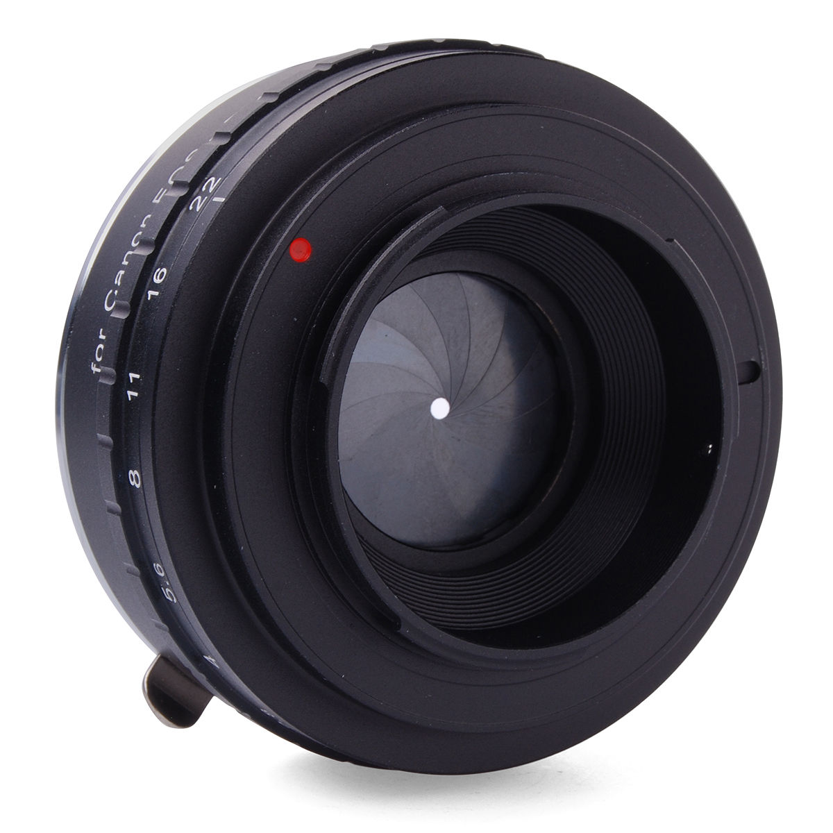 Adaptér objektivu Canon EOS na tělo Fujifilm s clonou