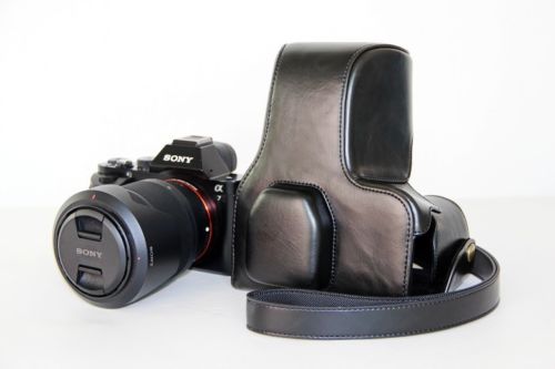 Kožené pouzdro pro SONY ALPHA A7 / A7R / A7S černé